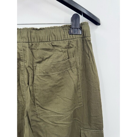 Gap MT Medium Tall Womens Easy Pants Green Cargo Drawstring Ankle Utility Casual - Picture 2 of 6
